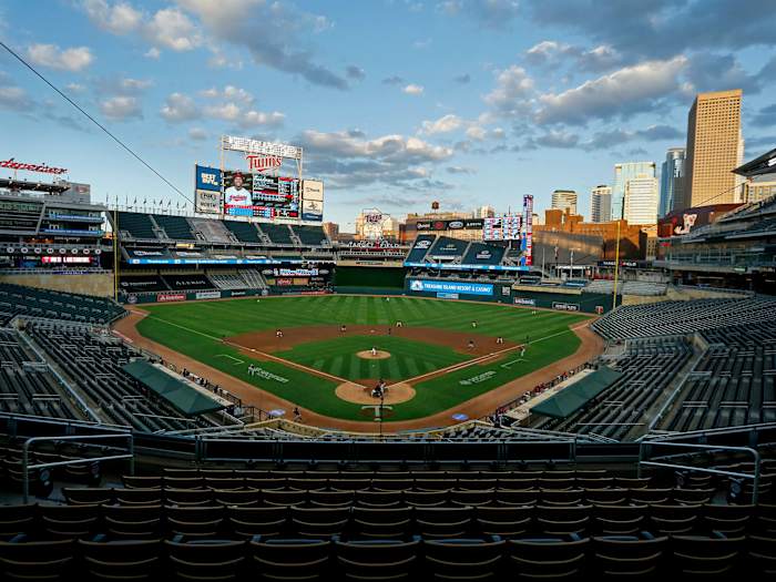 Wide shot of Target Field